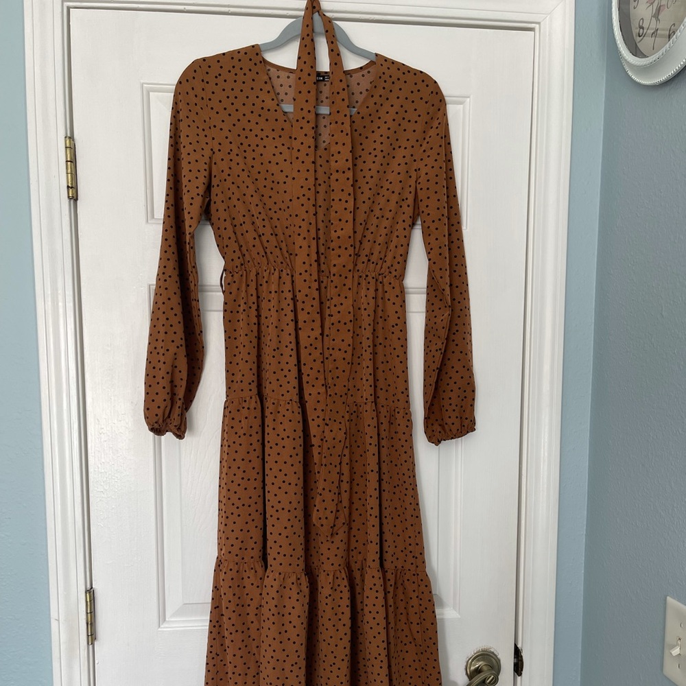 Modest brown dress